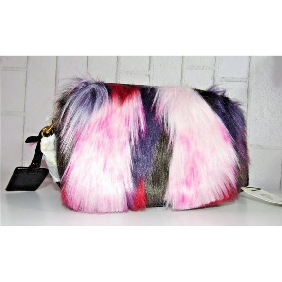 UGG JANEY PATCHWORK FAUX FUR CROSSBODY HANDBAG - Picture 5 of 5